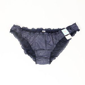 Women Cheeky Underwear New Small Flirtitude Ruffle Nylon Panty Shimmer